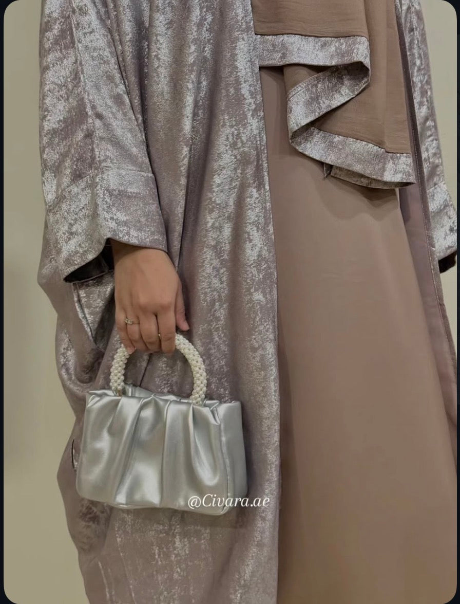 Mauve Shimmer Abaya
