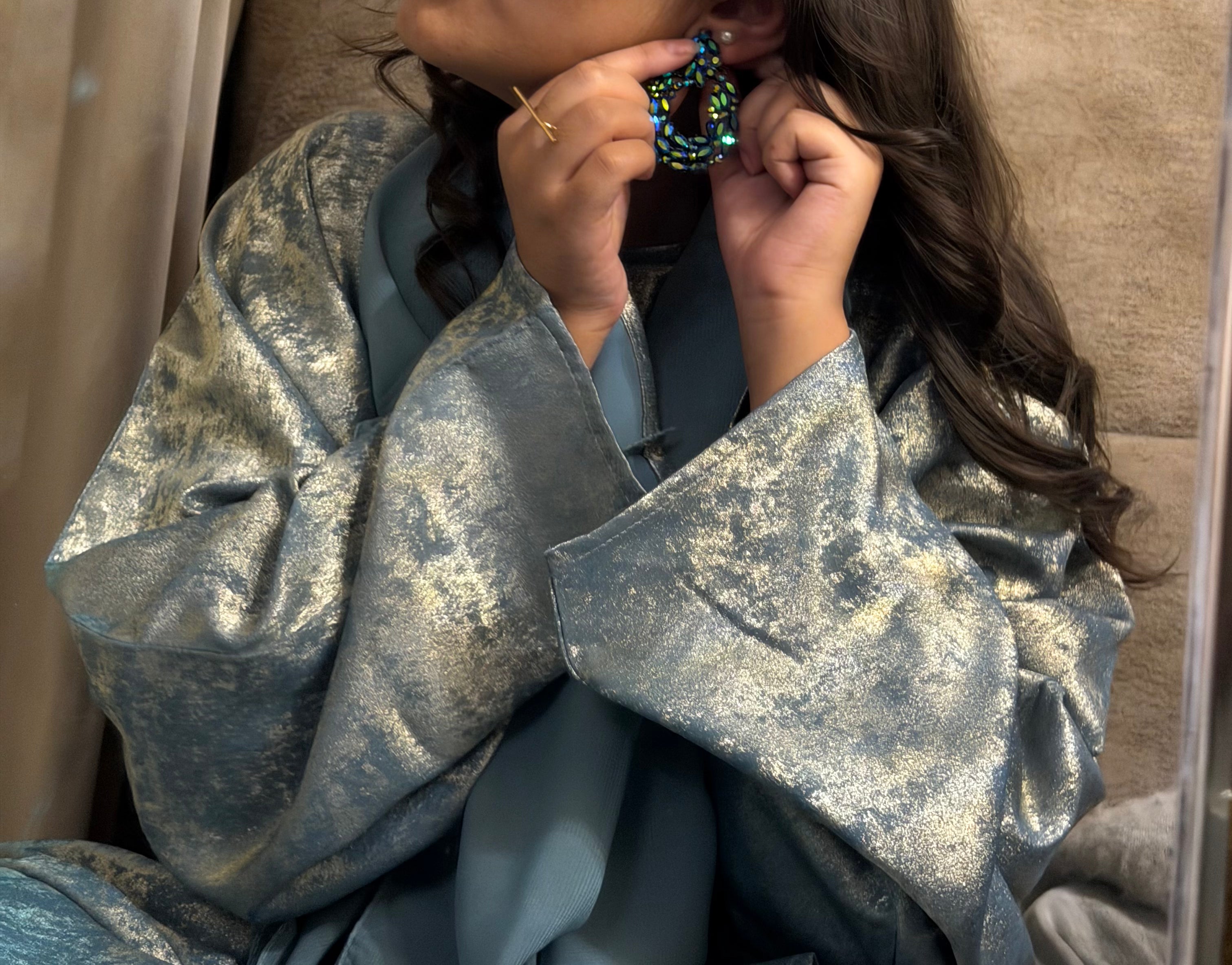 Sky Shimmer Abaya