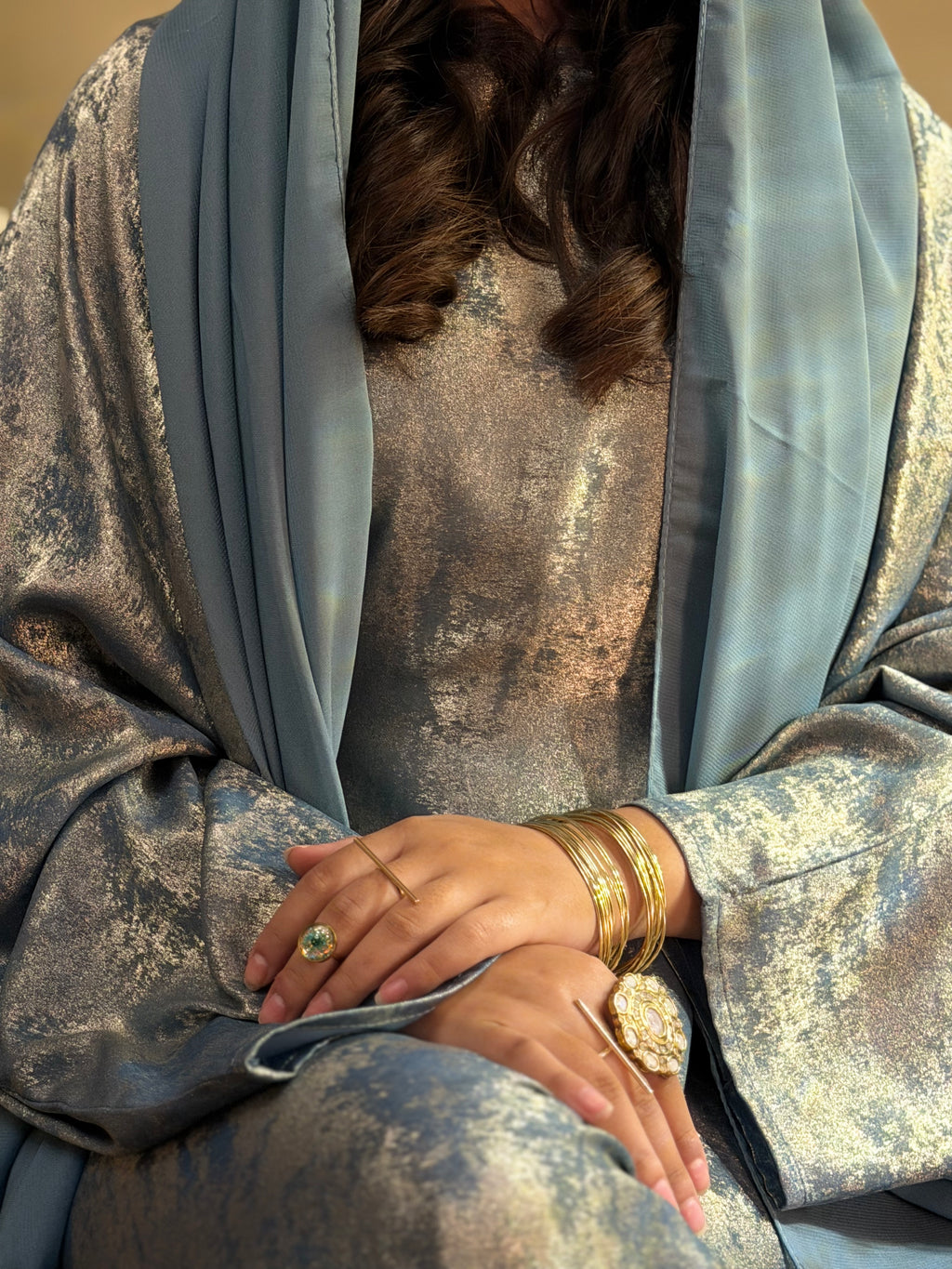 Sky Shimmer Abaya
