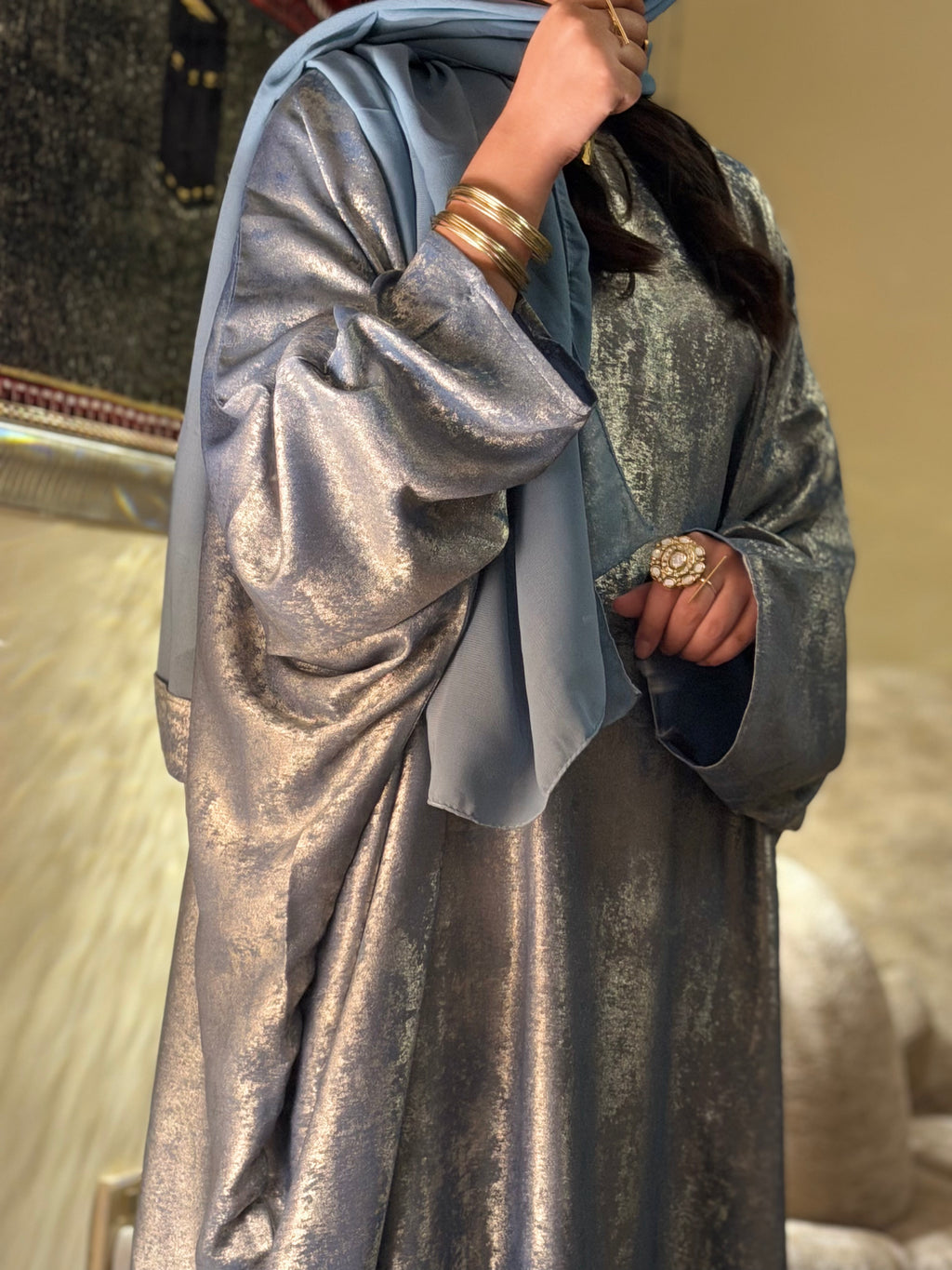 Sky Shimmer Abaya