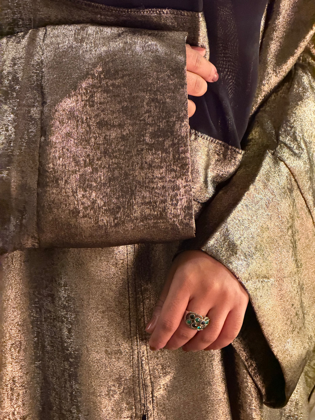 Metallic Copper Abaya