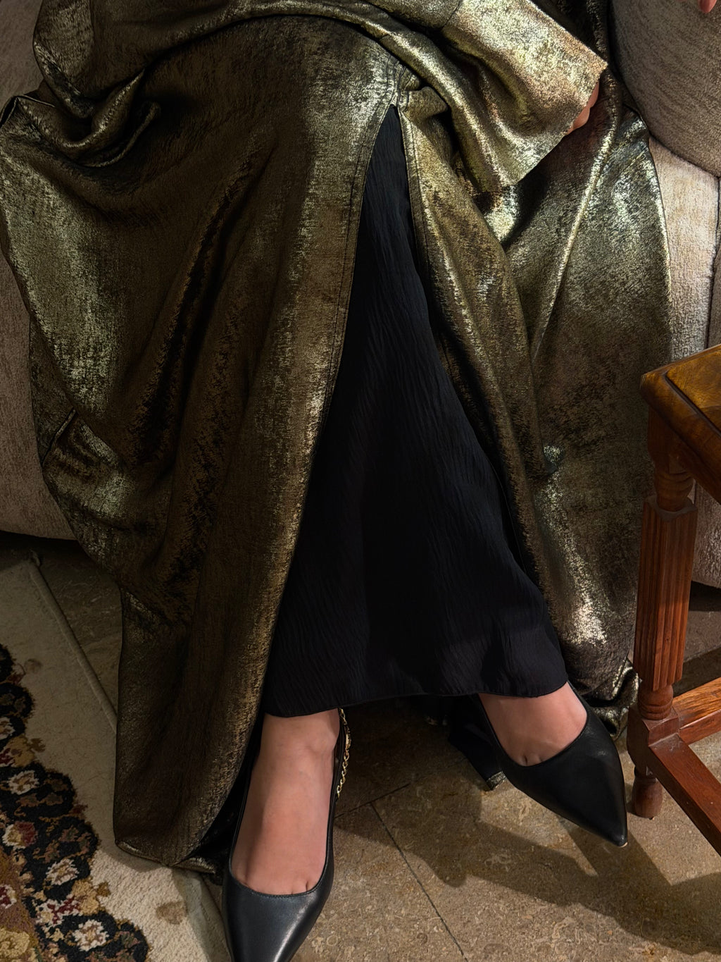 Metallic Copper Abaya