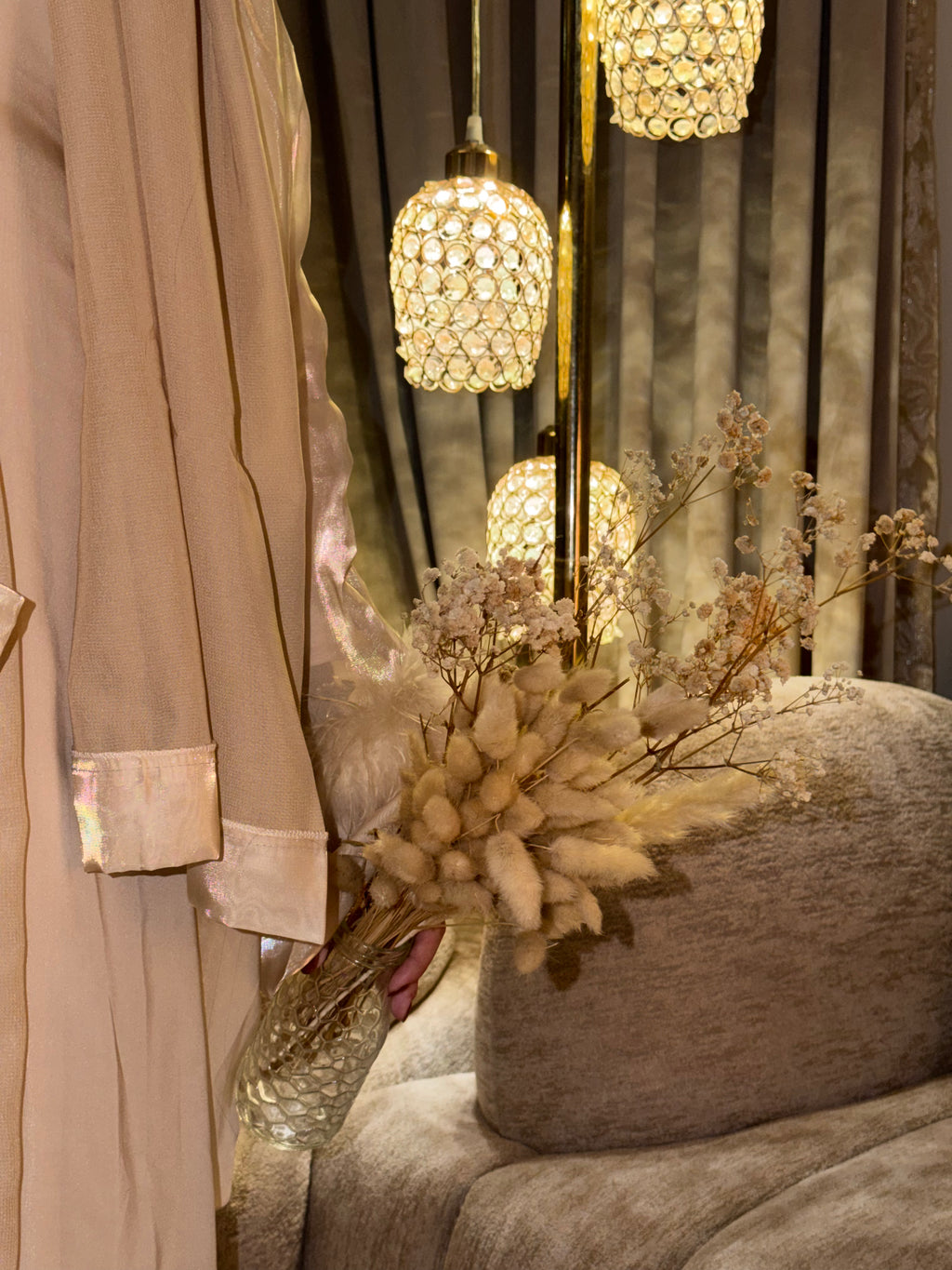 Golden Shimmer Abaya