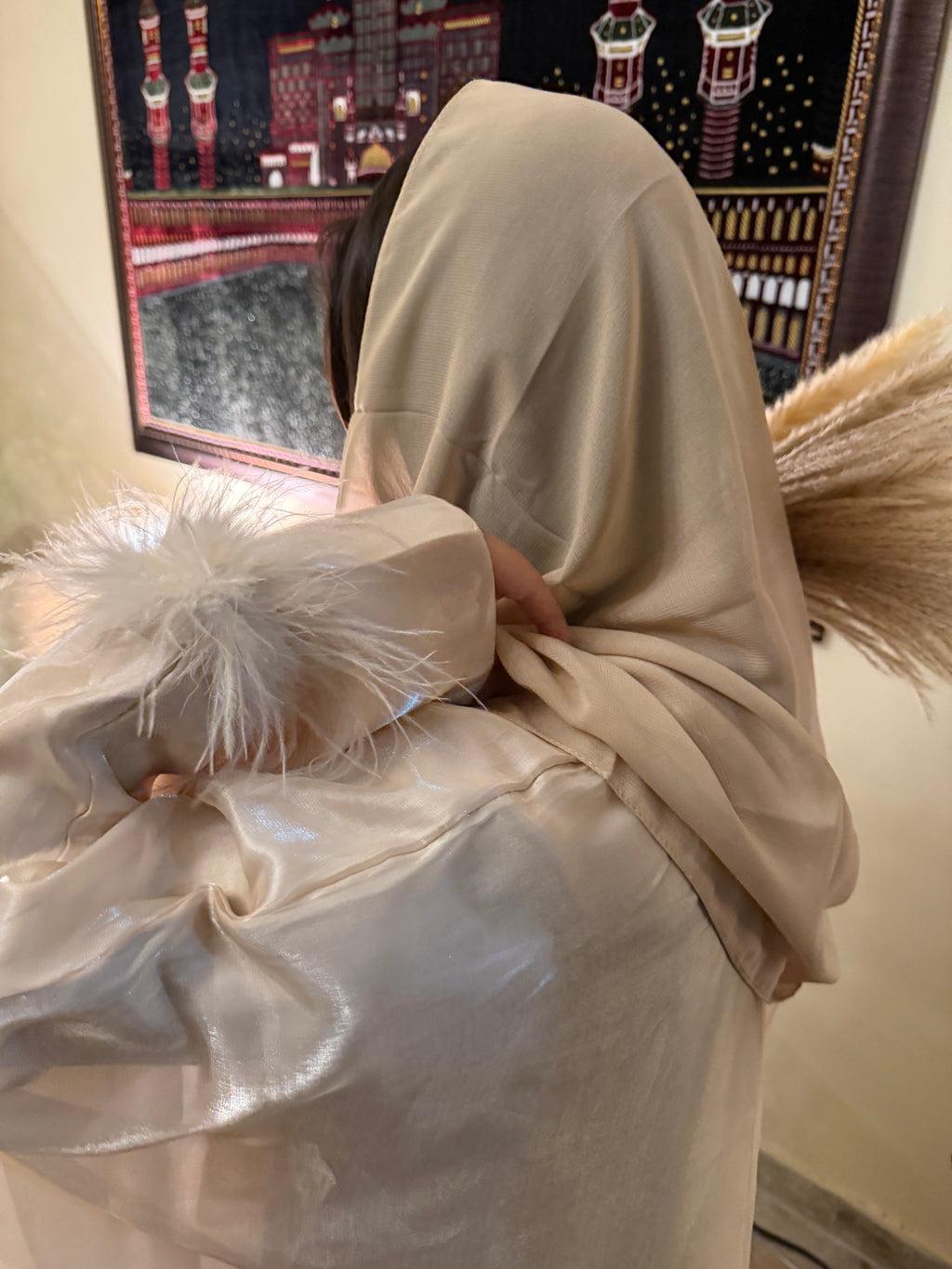 Golden Shimmer Abaya