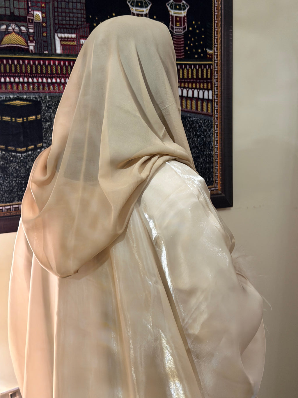 Golden Shimmer Abaya