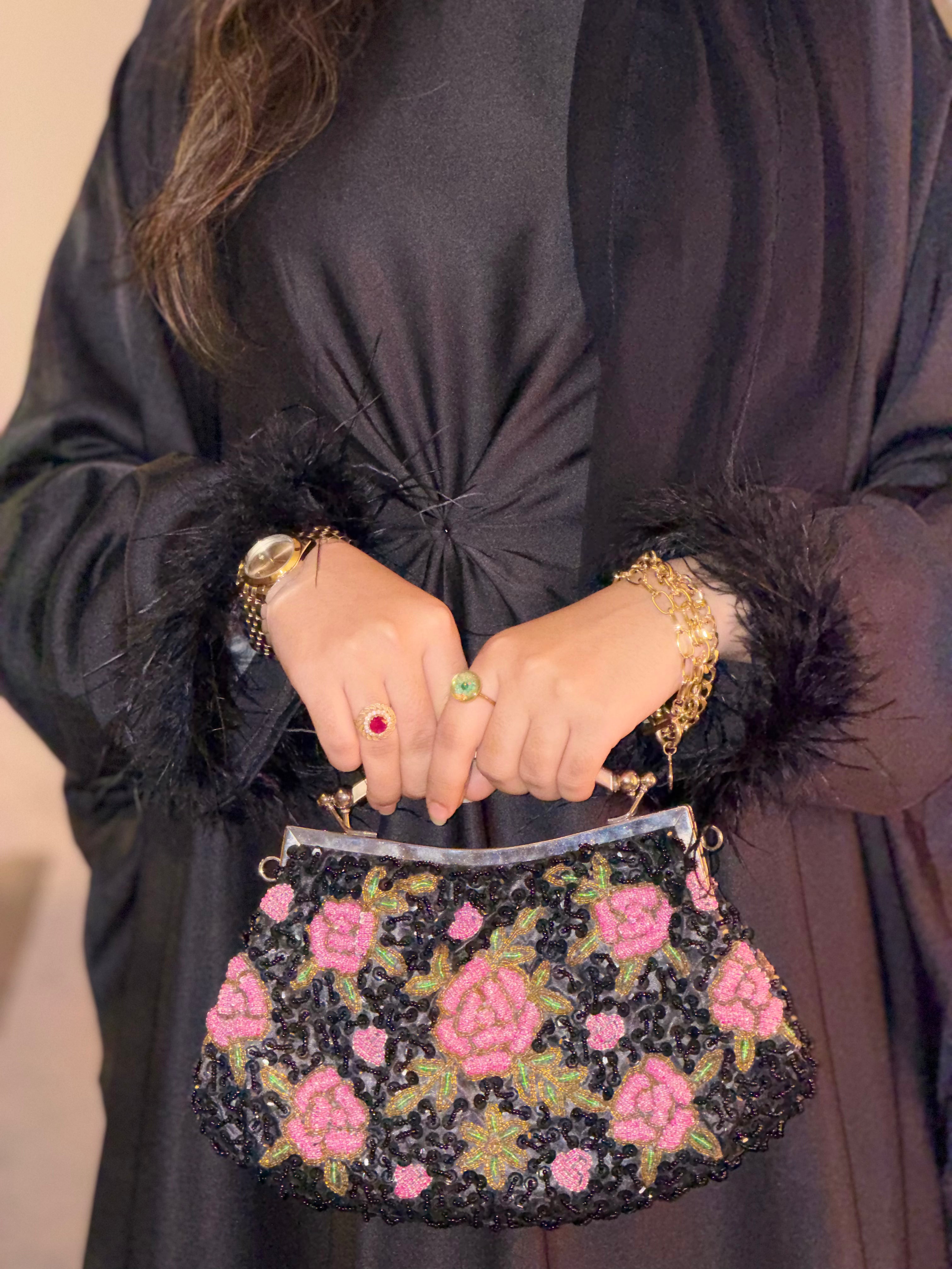 Black Silk Abaya