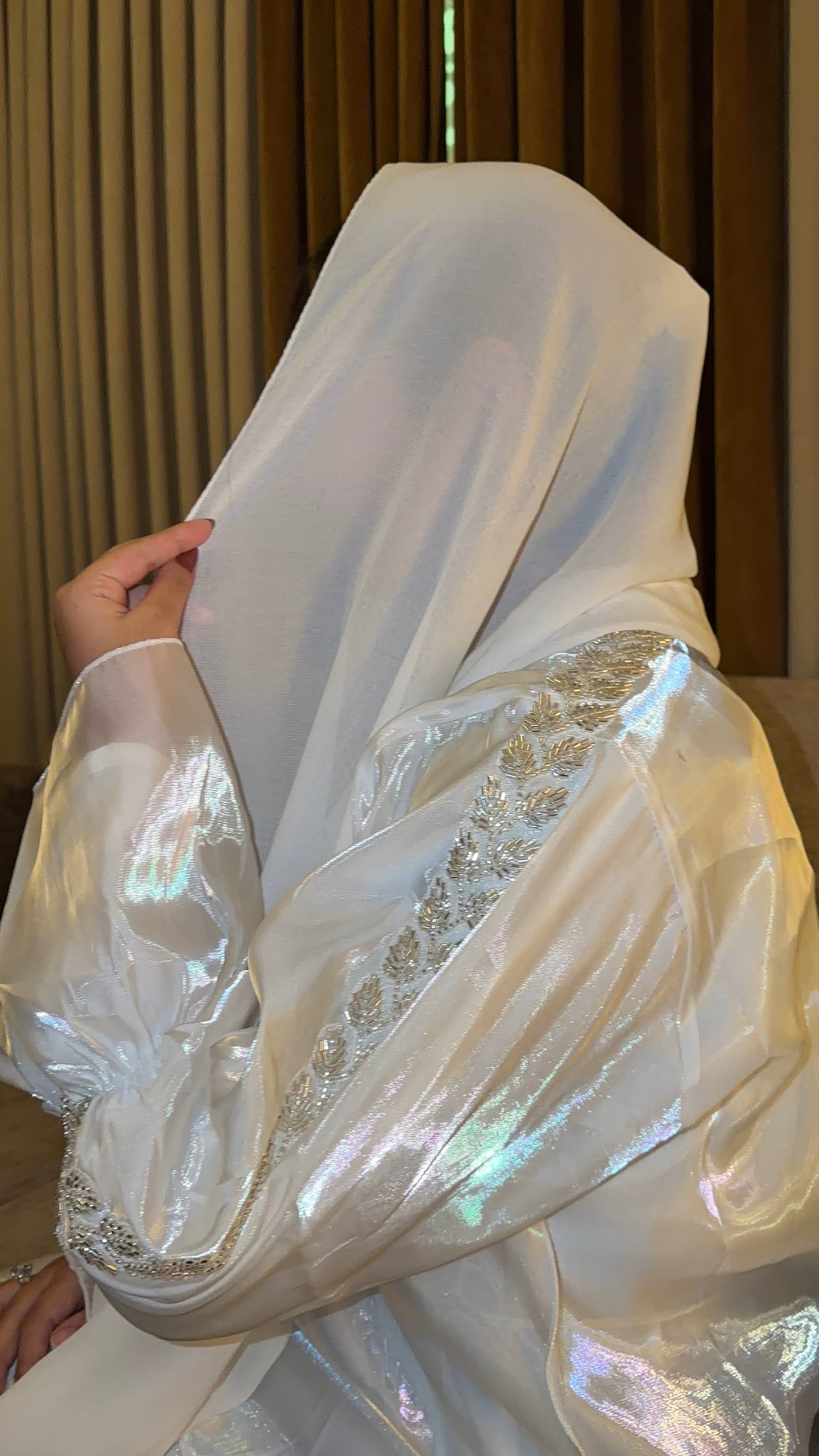 White organza abaya
