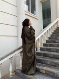 Baggy-Fit Shimmer Abaya  Black