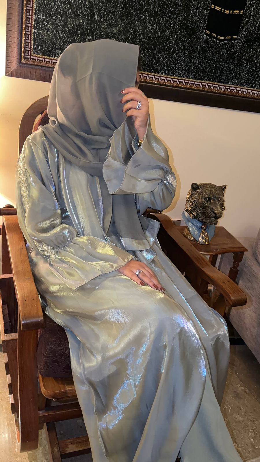 Metallic Copper Abaya