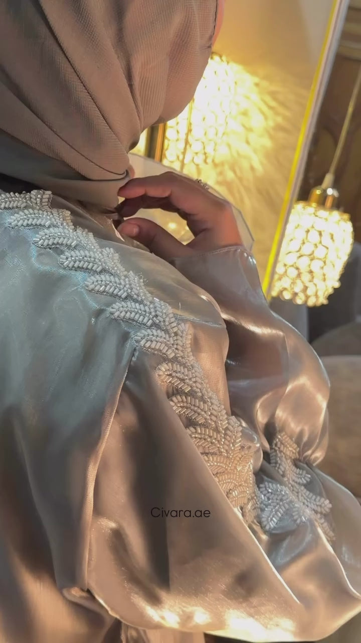 Shimmer Pistachio Abaya
